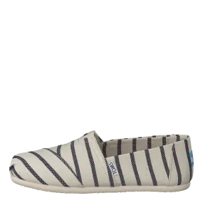Alpargata White/navy  Riviera Stripe