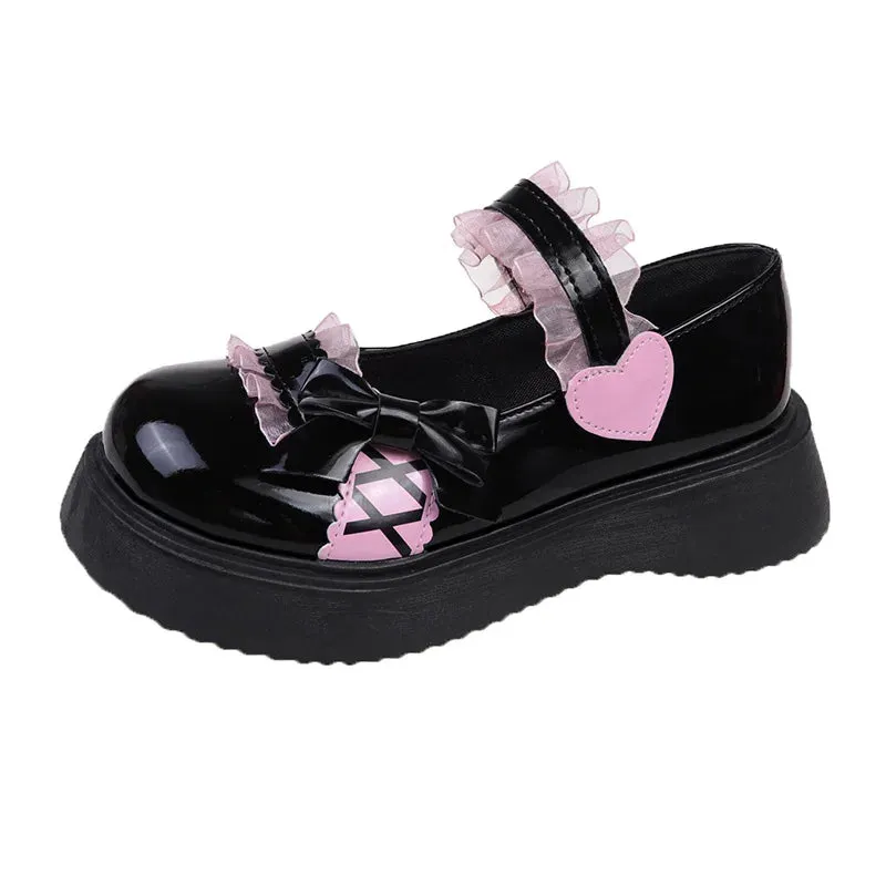 binfenxie  -  2024 Spring New Lolita Leather Shoes Sweet Beauty Shoes Japanese Jk Uniform Soft Girl Kawai Lolita Daily Women's Shoes