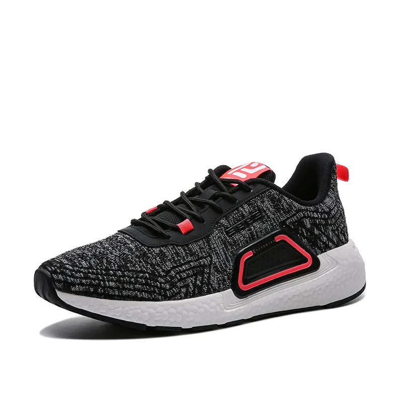 Erke Jogging Shoes Men Running Black/Bright Orange 11120120145-003