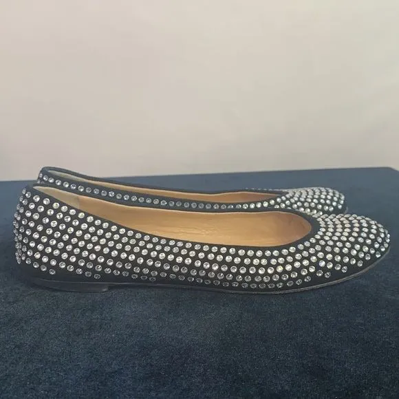 Giuseppe Zanotti Black with Crystal Flats