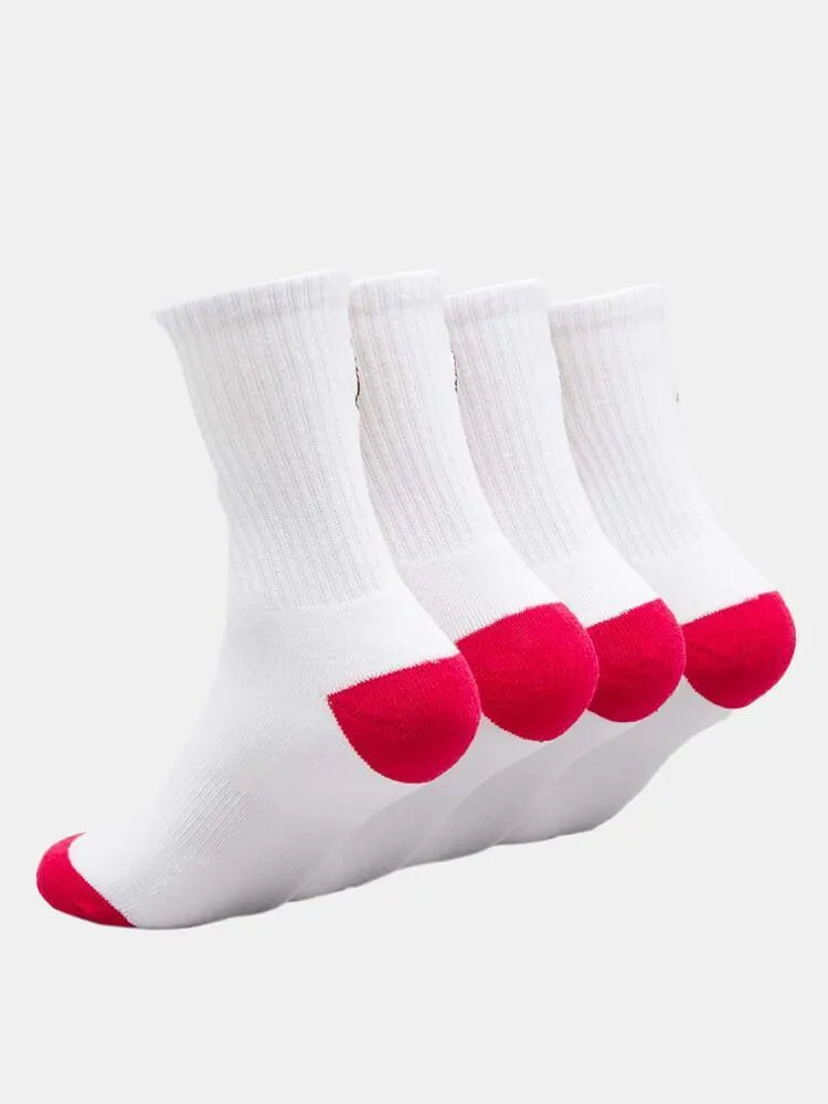 Santa Cruz Classic Dot 4 Pack Socks - White
