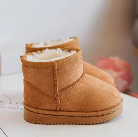 Toddler Camel Sheepskin Suede Boots
