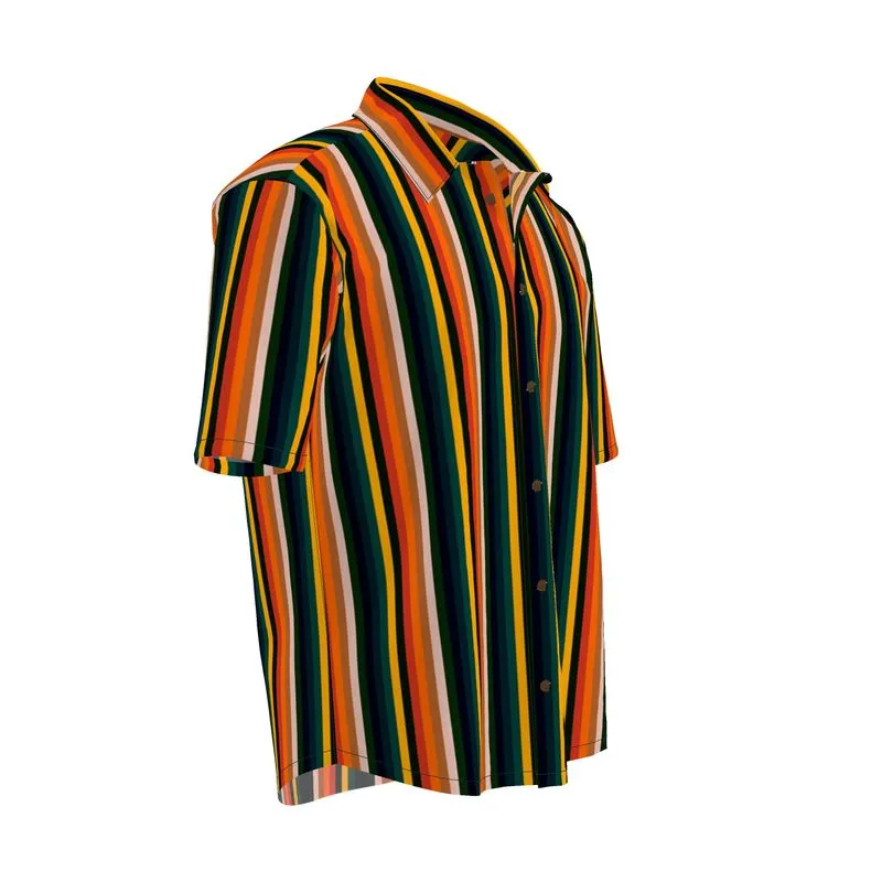 Vintage Striped Short Sleeve Shirt