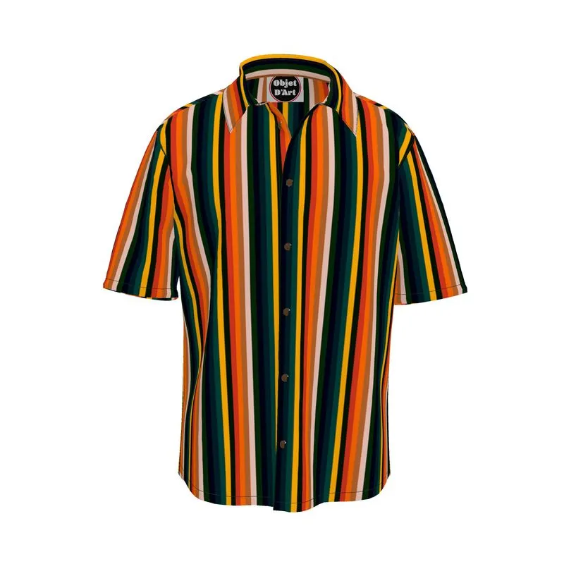 Vintage Striped Short Sleeve Shirt